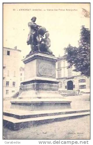 CPA De ANNONAY - Statue Des Frères Montgolfier. - Annonay