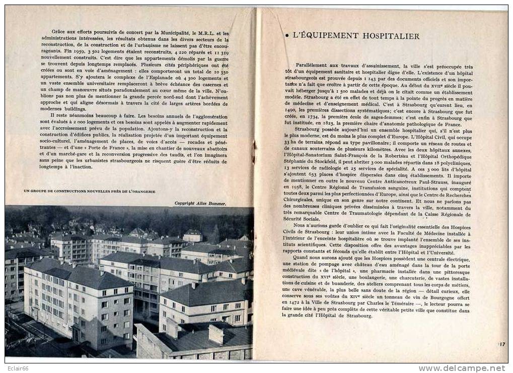 STRASBOURG         LA DOCUMENTATION FRANCAISE ILLUSTREE N°109 Octobre 1960 - Alsace