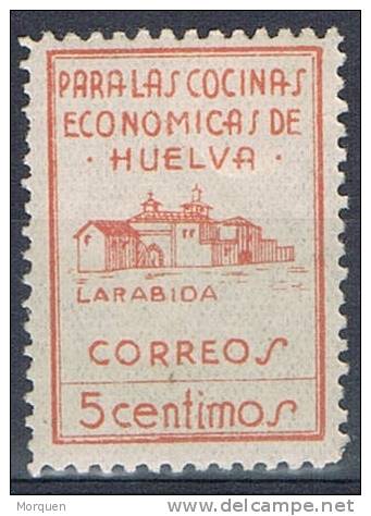 Sello Benefico Cocinas HUELVA, 5 Cts, Sofima 11, Guerra Civil - Viñetas De La Guerra Civil