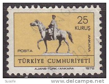 Turquia 1972 Scott 1911 Sello º Estatua A Caballo De Kernal Ataturk Ankara Yvert 2028 Michel 2257 Turkey Stamps Timbre - Usati