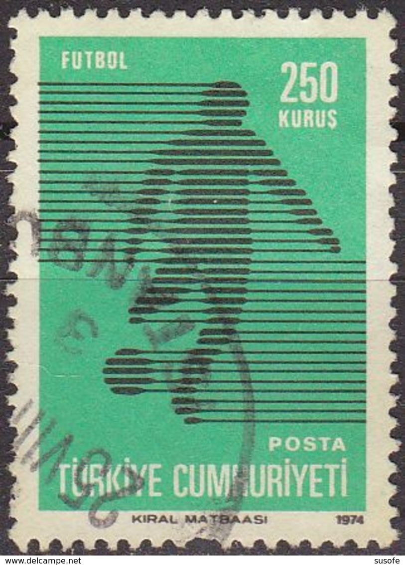 Turquia 1974 Scott 1996 Sello º Deportes Futbol Football Yvert 2115 Michel 2346 Turkey Stamps Timbre Turquie Briefmarke - Used Stamps