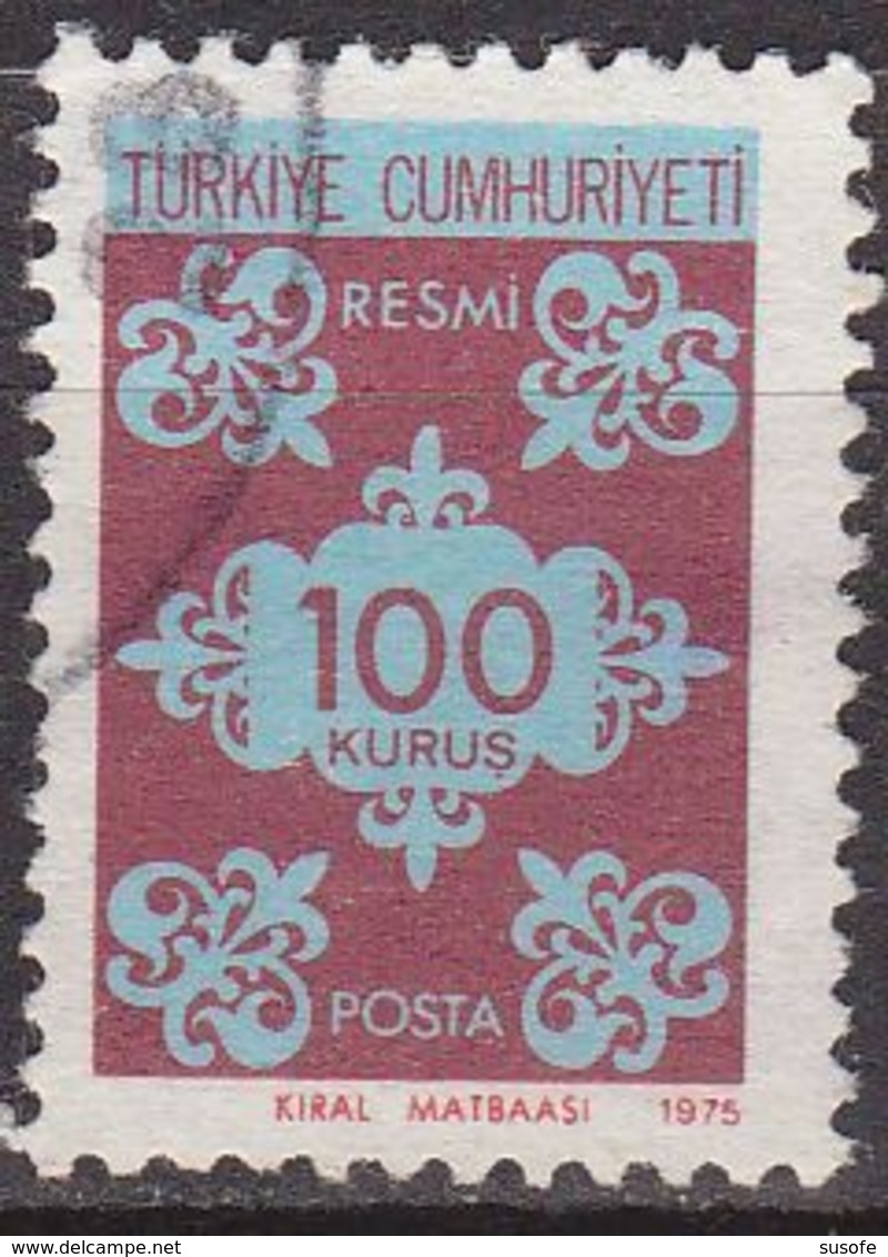 Turquia 1975 Scott O138 Sello º Oficial Resmi Kiral Matbaasi Yvert S136 Michel D140 Turkey Stamps Timbre Turquie - Used Stamps
