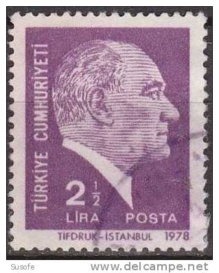 Turquia 1978 Scott 2068 Sello º Fundador Y 1º Presidente Mustafa Kernal Ataturk Turkey Stamps Timbre Turquie Briefmarke - Gebruikt