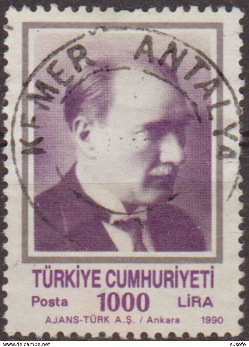 Turquia 1990 Scott 2486 Sello º Fundador Y 1º Presidente Mustafa Kernal Ataturk Yvert 2653 Michel 2905C Turkey Stamps - Used Stamps