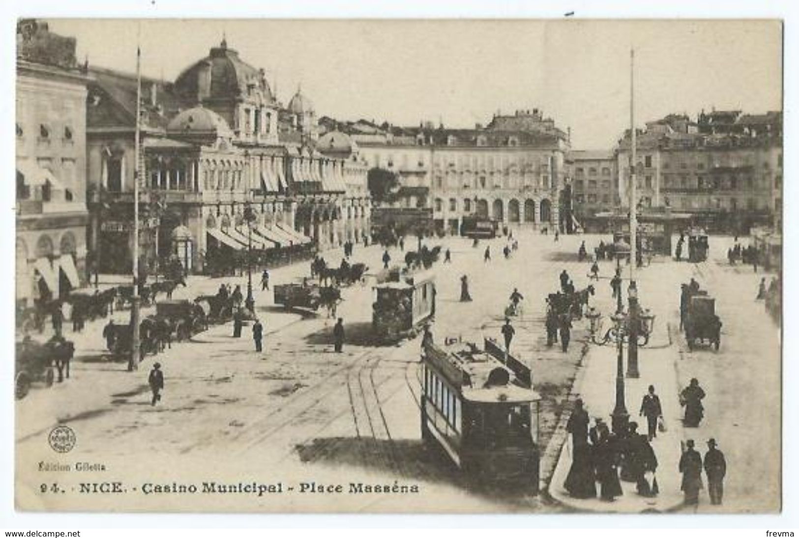 Nice Casino Municipal Place Massena - Transport Urbain - Auto, Autobus Et Tramway