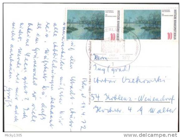 Germany / Berlin - Mi-Nr 423 FDC / Postcard (u273)- - 1971-1980