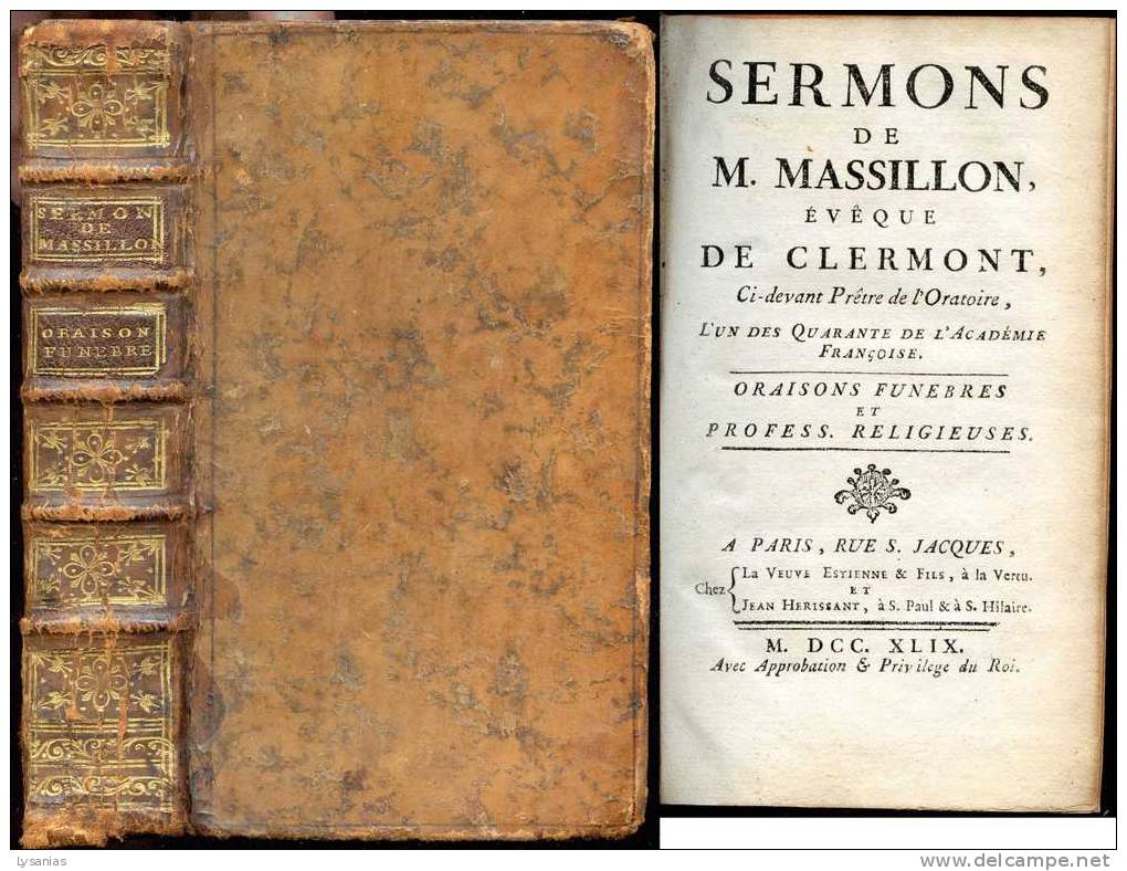 Sermons De Massillon 1749 - 1701-1800