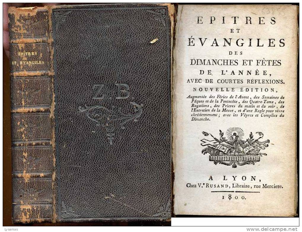 Epîtres Et évangiles  Des Dimanches Et Fêtes, 1800 - 1701-1800