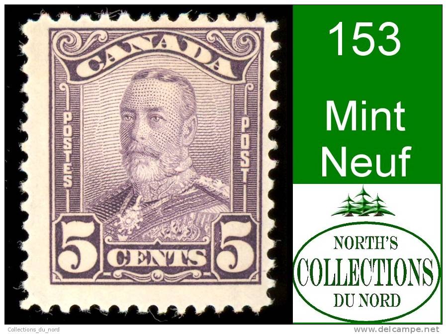 Canada (Unitrade & Scott # 153 - Scroll Issue) (Mint) F - Ungebraucht