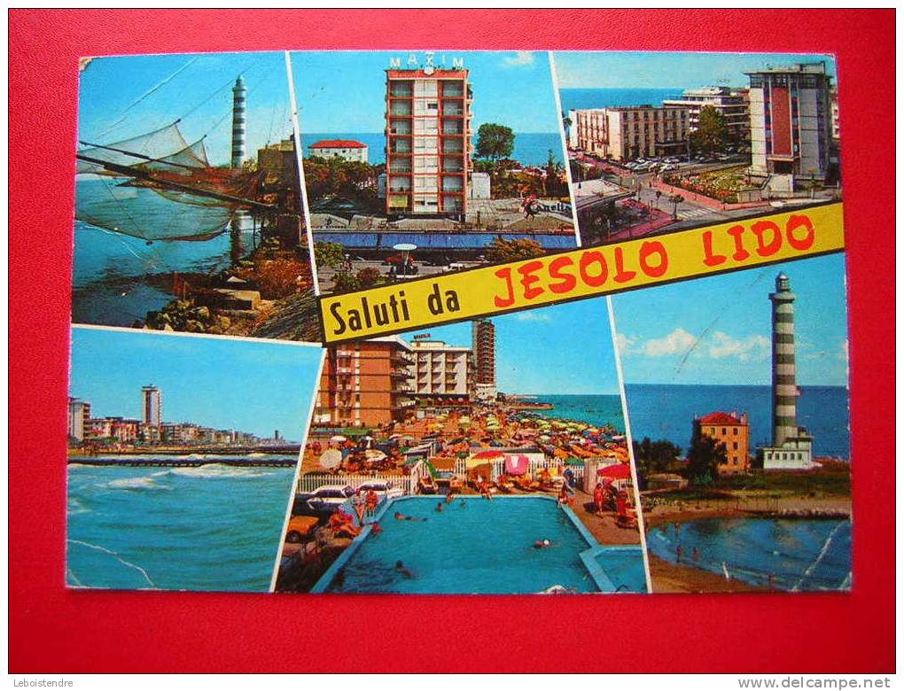 CPM -ITALIE-SALUTI DA JESOLO LIDO -3 PHOTOS DE LA CARTE-CARTE EN ETAT MOYEN AVEC DES PLIS - Altri & Non Classificati