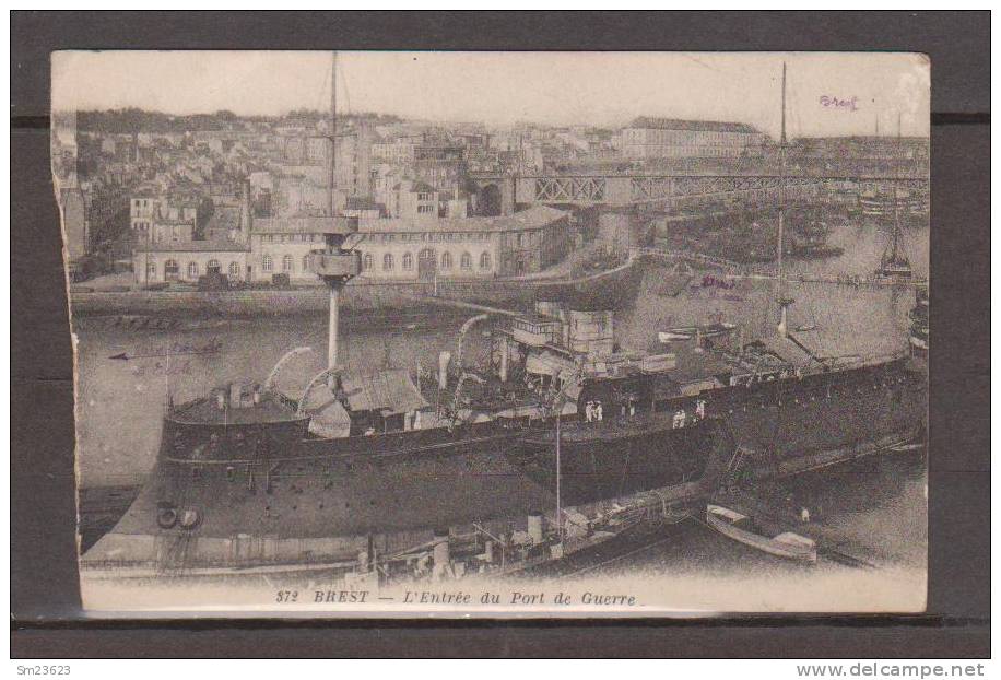 Brest (Sch182) L´Entrée Du Port De Guerre - Karte Etwas Abgeschnitten - Siehe Scan - - Oorlog