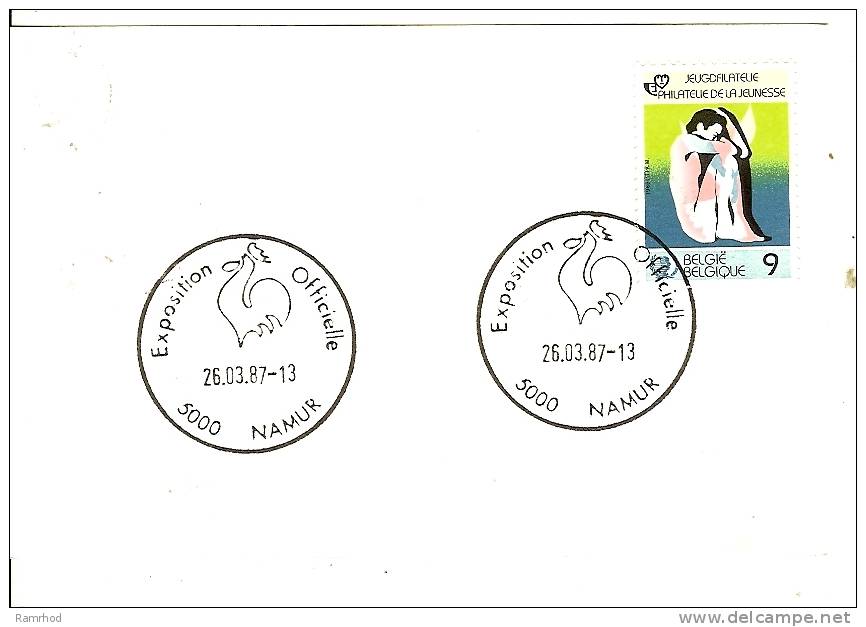 BELGIUM 1987 CARD WITH STAMP AND SPECIAL CANCELLATION FU - Lettres & Documents