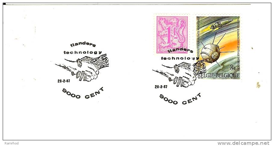 BELGIUM 1987 CARD WITH STAMP AND SPECIAL CANCELLATION FU - Cartas & Documentos