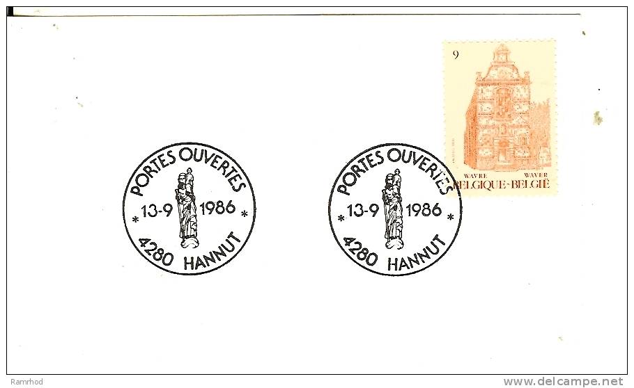 BELGIUM 1986 CARD WITH STAMP AND SPECIAL CANCELLATION FU - Lettres & Documents