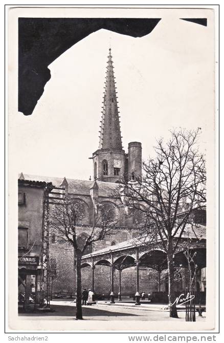 09. Cpsm. MIREPOIX. La Cathédrale Et Le Marché - Mirepoix