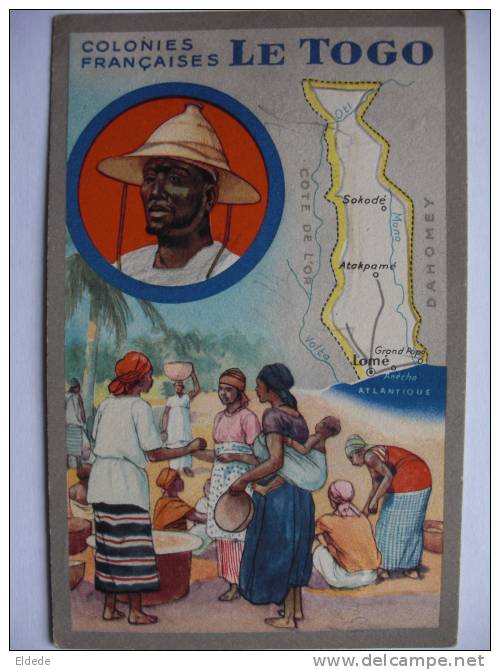 Colonies Françaises Lion Noir Togo, Lome, Anecho, Grand Popo, Atakpamé,Sokodé, Volta - Togo