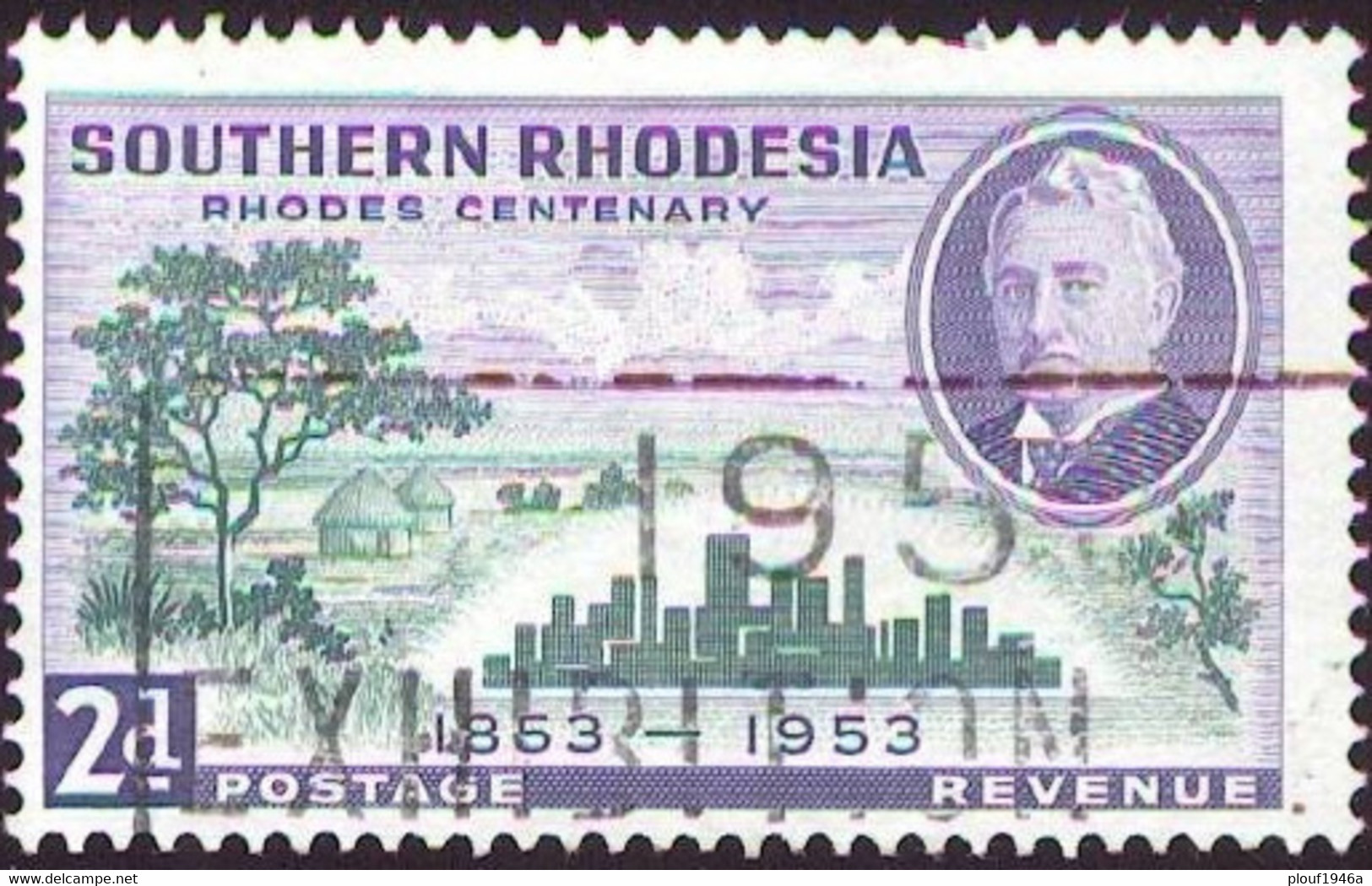 Pays : 405 (Rhodésie Du Sud : Colonie Britannique)  Yvert Et Tellier N° :     74 (o) - Southern Rhodesia (...-1964)