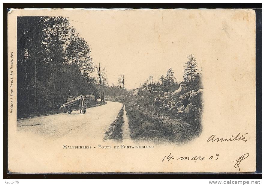 CPA  Précurseur Animée MALESHERBES  Route De Fontainebleau - Malesherbes