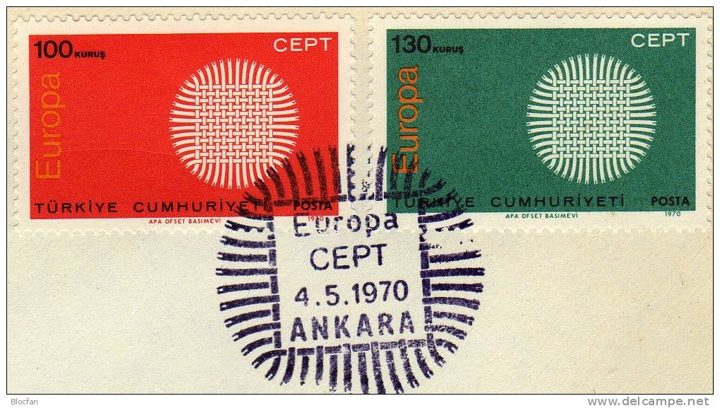 Europa-Ausgabe 1970 Türkei 2179/0+ FDC O 9€ Sonnen-Geflecht Mit  CEPT - 1970