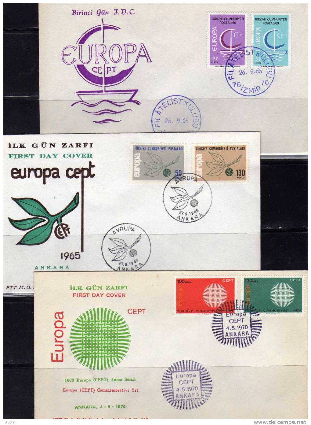 Europa-Ausgabe Türkei 1961/2,2018/9+2179/0 3xFDC O 28€ CEPT Mit Sterne Wappen Flaggen Sonne Flag Wap Cover Set Bf Turkey - Emissions Communes