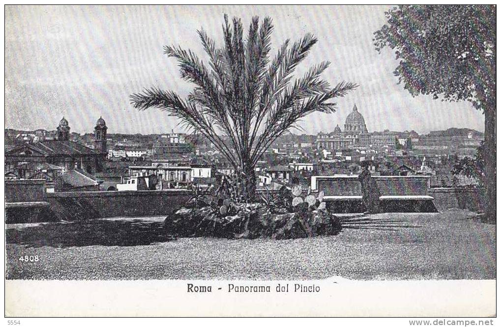 Cpa Italie Lazio Rome  Panorama Dal Pincio - Autres & Non Classés