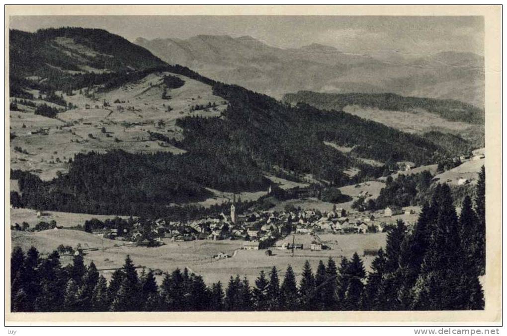OBERSTAUFEN, Allgäu, Blick Zu Den Bergen Des Bregenzer Waldes; Gel. 1950, M. NOTOPFER BERLIN - Oberstaufen