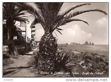 ACI TREZZA  ( CATANIA ) SCOGLI DEI CICLOPI - 1954 - Catania