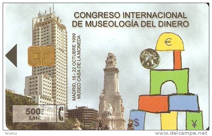 TARJETA DE ESPAÑA DE UNA MONEDA (COIN-MONEDA) - Stamps & Coins