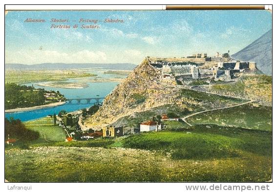 PAYS DIVERS- Albanie -ref 136- Skutari - La Forteresse  - Carte Bon Etat - - Albania