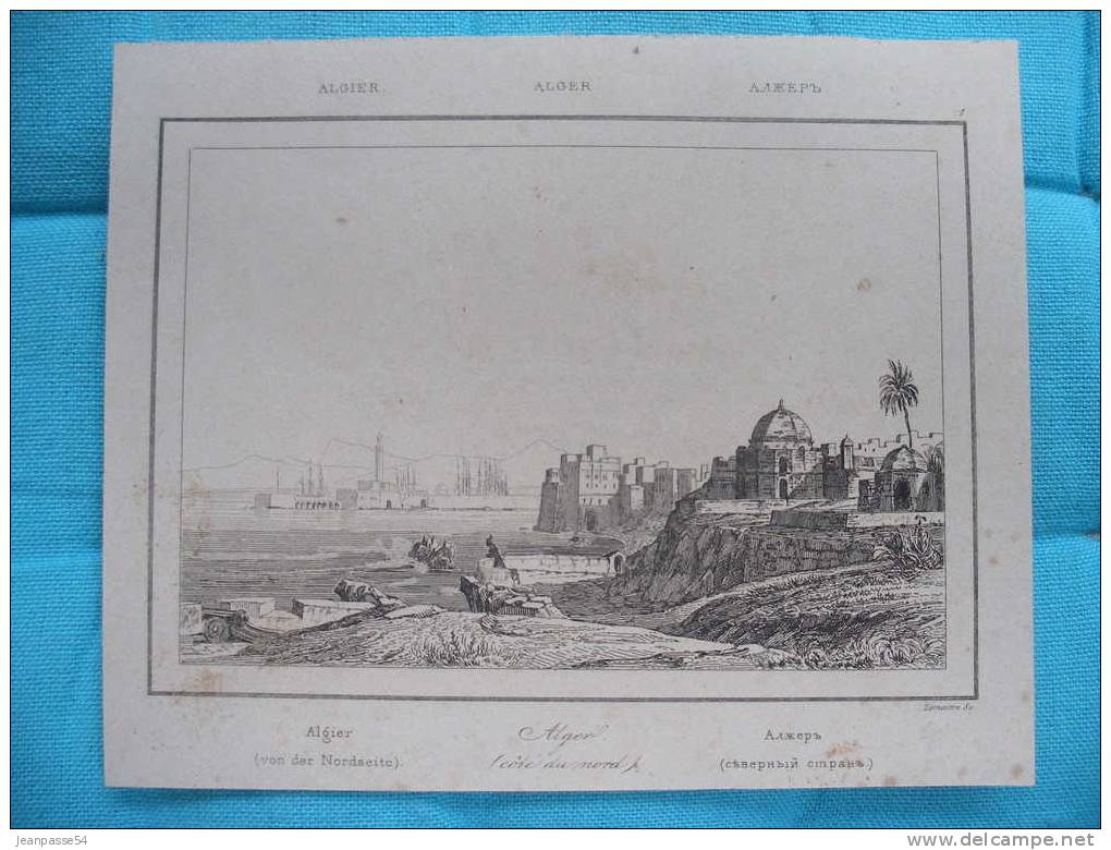 Vue D'Alger. Gravure Originale. Vers 1840 (Algérie) - Prenten & Gravure