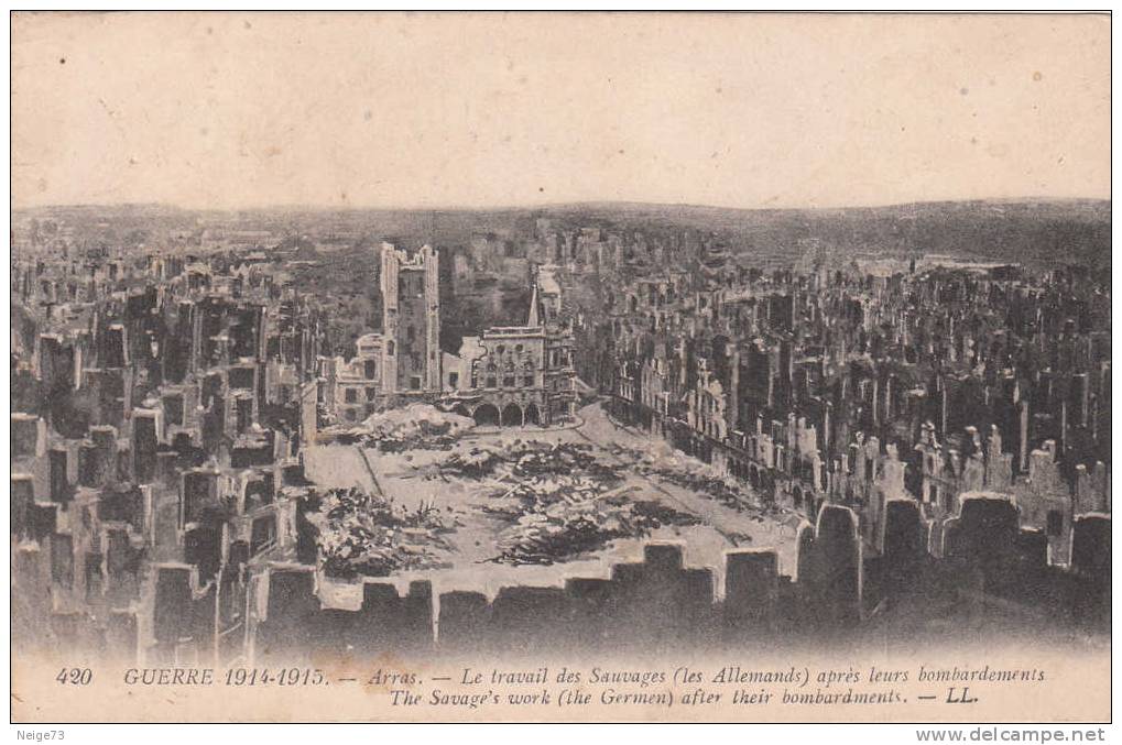 Cpa Du 62 - Arras - Le Travail Des Sauvages Après Leurs Bombardements - Arras