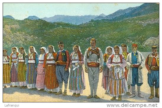 PAYS DIVERS- Montenegro - Ref 120- Costumes Nationals De Montenegro   - Carte Bon Etat - - Montenegro