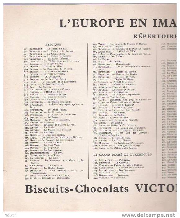 L'EUROPE EN IMAGES - CHOCOLAT VICTORIA  : BELGIQUE -LUXEMBOURG - SUISSE - Victoria
