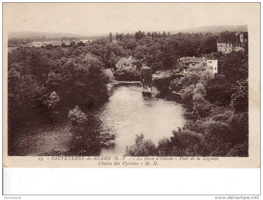 CPA  1940  - SAUVETERRE DE BEARN (BASSES  PYRENEES) - LE GAVE D'OLORON - PONT DE LA LEGENDE - Sauveterre De Bearn