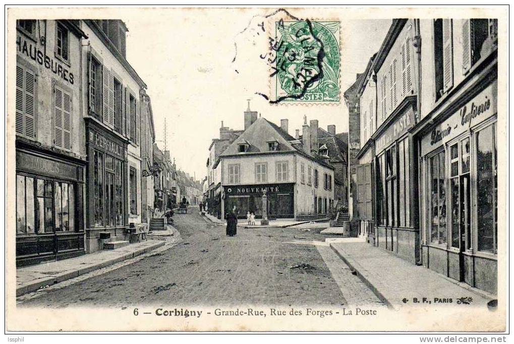 Corbigny - Grande Rue - Rue Des Forges - La Poste - Corbigny