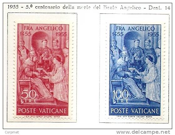 CITTA DEL VATICANO - 1955 Beato Angelico  Yvert # 213/214 -  MINT (NH) - Unused Stamps