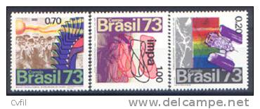 BRÉSIL 1973 - LA TERRE ET L'HOMME - SCIENCES (3) - Unused Stamps