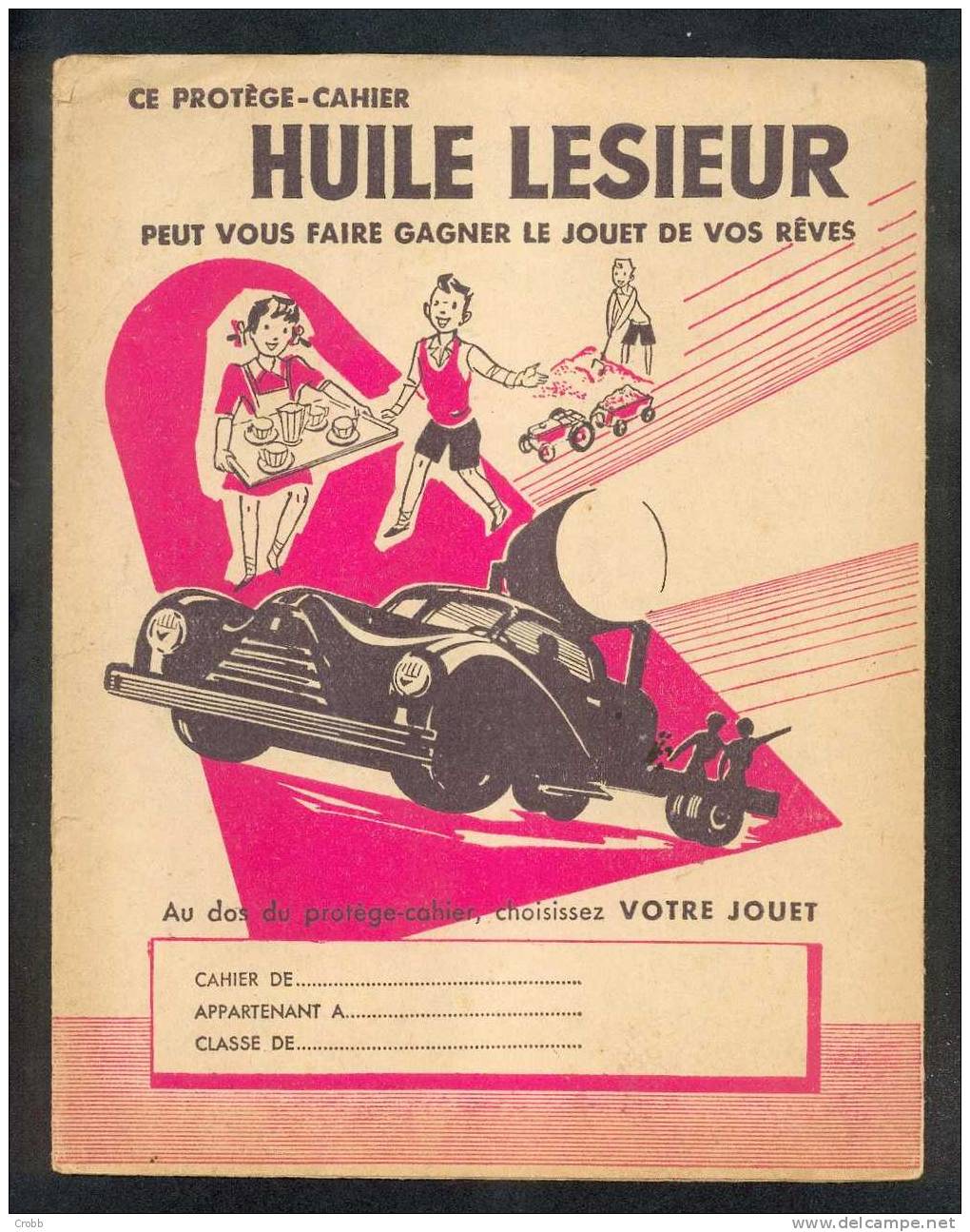 Beau Protège Cahier HUILE LESIEUR, - H