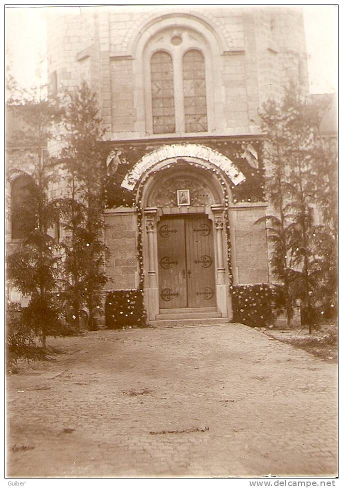 Assesse L´église Bénédiction Sainte Thérese  1928  Photo Brune 16X12 - Assesse