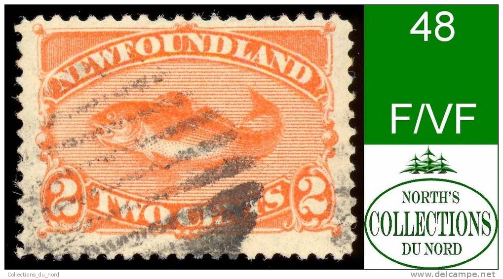 Canada Newfoundland (Unitrade & Scott # 48 - Codfish) (o) F/VF - 1865-1902