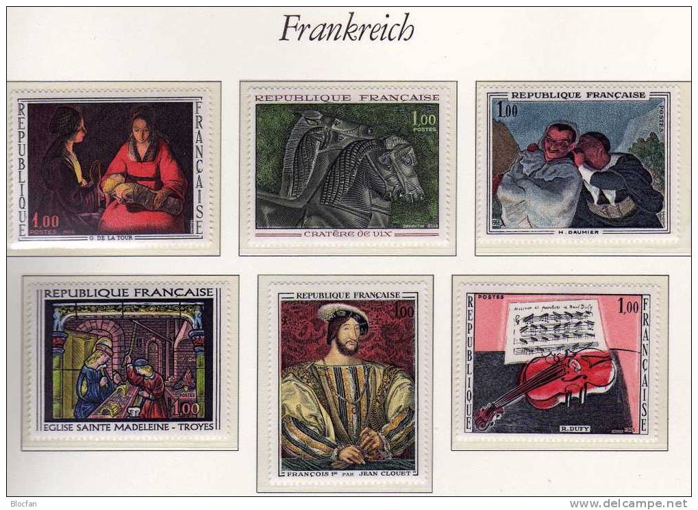 6 Gemälde Frankreich 1529 Bis 1598+ Block I/66 ** 13€ Kunst Verschiedener Maler Art Painting Set Of France - Collections