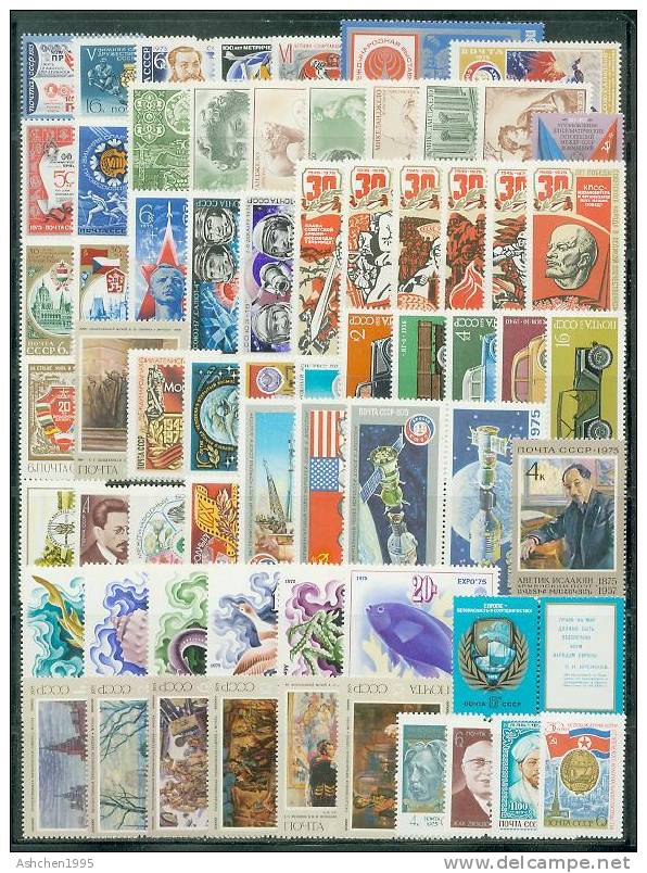 Russia 1975 Complete Year ( 97 Stamps & 7 Souvenir Sheets ) ** MNH - Ganze Jahrgänge