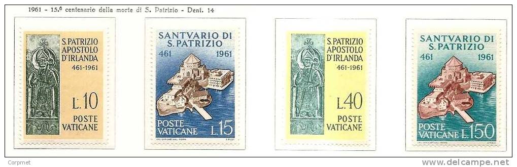 CITTA DEL VATICANO - 1961 S. Patrizio Apostolo D´Irlanda  Yvert # 331/334 - MINT (NH) - Unused Stamps