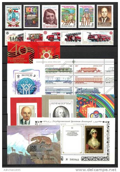 Russia 1985 Comp Year Set, 89 St 7ss 1ms  - MNH - Ganze Jahrgänge