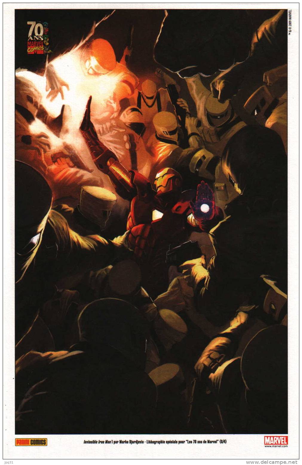 Ex-libris Invincible Iron Man - Marko Djurdjevik - 70 Ans De Marvel - Lithographies