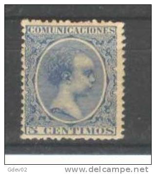 ES215-L2302.Espagne.Spain .Rey ALFONSO  Xlll. Niño.1898.1889/99.(Ed 215*) Con Charnela.MAGNIFICO - Unused Stamps