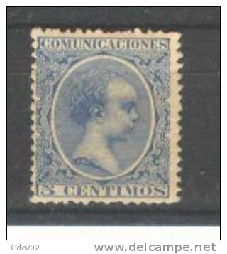 ES215-L2302.Espagne.Spain .Rey ALFONSO  Xlll. Niño.1898.1889/99.(Ed 215*) Con Charnela.MAGNIFICO - Nuevos