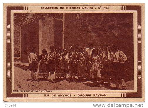 COLLECTION CHOCOLAT MENIER.GRECE.ILE DE SKYROS.GROUPE PAYSAN. - Menier