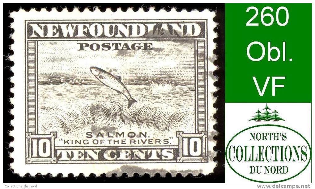 Canada Newfoundland (Unitrade & Scott # 260 - Salmon Leaping Falls) (o) VF - 1908-1947