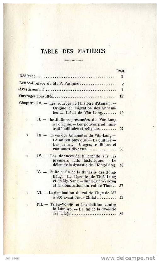 RARE ! Essai D´Histoire D´Annam (Antiquité Et Haut Moyen-âge), Par Charles PATRIS,  1923 Cochinchine,Indochine, Vietnam - 1801-1900